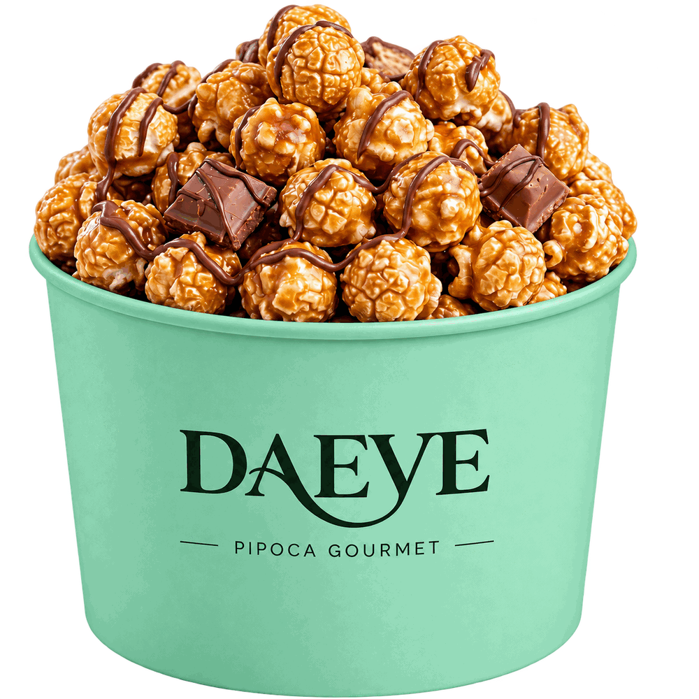Balde DAEVE de pipoca gourmet caramelizada